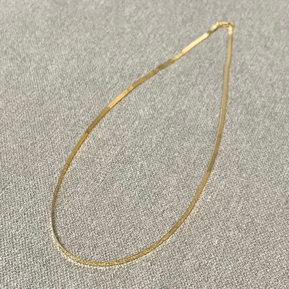 Jewelry Made In Italy Gold Vermeil Herringbone Chain Necklace Poshmark